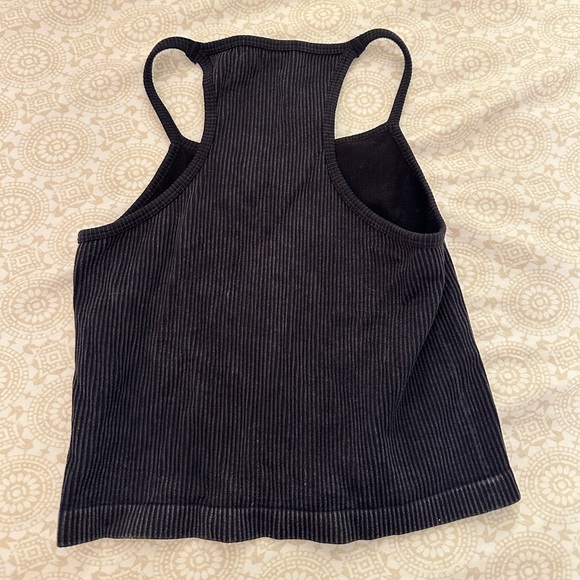Black Ribbed Women's Top - Picture 2 of 2